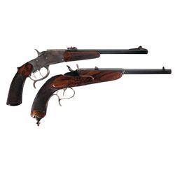 Two European Target Pistols -A) German Single Shot Target Pistol