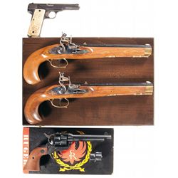 Four Hand Guns -A) Fabrique Nationale Herstal Model 1922 Semi-Automatic Pistol