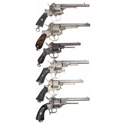 Six Pinfire Revolvers -A) Unmarked Pinfire Revolver