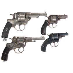 Four Antique Double Action Revolvers -A) Dickinson English Bulldog Double Action Revolver