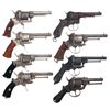 Image 1 : Eight Double Action Pinfire Revolvers -A) Belgian Double Action Pinfire Revolver