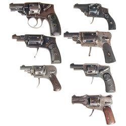 Seven Hammerless Double Action Revolvers -A) Illinois Arms Company Hammerless Double Action Revolver