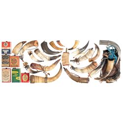 Powder Horns and Gunpowder Cans