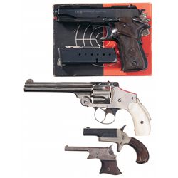 Two Derringers One Revolver and One Pistol -A) Llama 380 Caliber Especial Semi-Automatic Pistol with