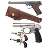 Image 1 : Two Revolvers, One Flare Pistol and One Semi-Automatic Pistol -A) Colt First Series Target Model Sem
