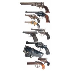 Nine Hand Guns -A) Metropolitan Arms Navy Model Percussion Revolver