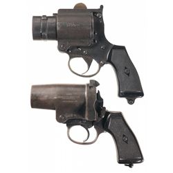 Two British Flare Pistols -A) British No. 4 MK 1* Flare Pistol