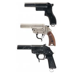 Three Flare Guns -A) Radom SPSh Flare Pistol