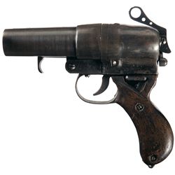 Rare WWII Japanese Type 90 Double Barrel Flare Pistol