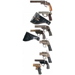 Eight Flare Pistols -A) German Hebel Model 1894 Flare Pistol