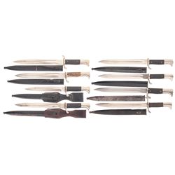 Eight German Bayonets