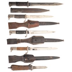 Four German Bayonets and a Gravity Knife