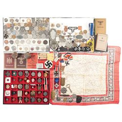 Nazi Style Pins, Buttons, Medals and Other Assorted Items