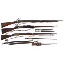 Three Military Longarms -A) Copy of British Flintlock Musket