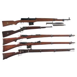 Five Military Longarms -A) Swedish AG-42B Ljungman Semi-Automatic Rifle with Bayonet