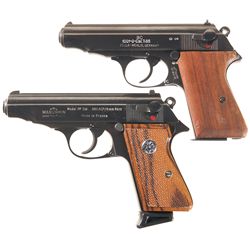 Two Semi-Automatic Pistols -A) Early Post War Police Walther Model PP Semi-Automatic Pistol
