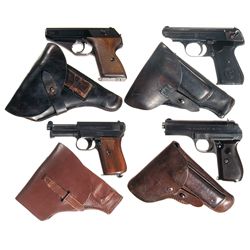 Four European Pistols with Holsters -A) Mauser HSc Semi-Automatic Pistol