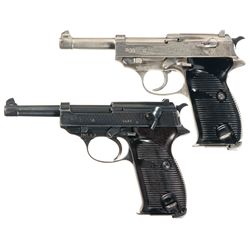 Two P-38 Semi-Automatic Pistols -A) Mauser "byf/44" Code P-38 Semi-Automatic Pistol