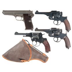 Four Hand Guns -A) Czech Model 1952 Semi-Automatic Pistol
