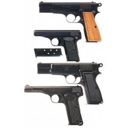 Four Semi-Automatic Pistols -A) Browning High Power Semi-Automatic Pistol