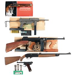 Two Boxed Cap Guns, One BB Gun, One Boxed Percussion Pistol and one Semi-Automatic Pistol -A) Tradit