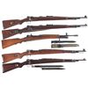 Image 1 : Five Bolt Action Military Rifles -A) Yugoslavian Mauser Model 98/48 Bolt Action Rifle