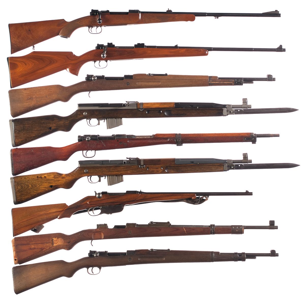 Nine European Rifles -A) Post-WWI Guild Bolt Action Rifle