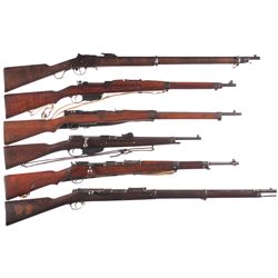 Six Military Long Arms -A) Steyr Martini-Henry Model 1885