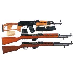 Three Semi-Automatic Rifles -A) Romarm Model WASR-10 Semi-Automatic Rifle with Accessories