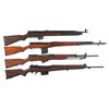 Image 1 : Four Semi-Automatic Rifles -A) Cz Model 52/57 Semi-Automatic Rifle with Bayonet