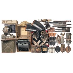 Large Grouping of Belts, Canteens, Cartridge Carriers and Other Assorted Items