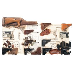 Large Lot of Holsters, Posters, Grips and Magazines