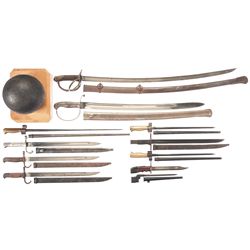 Two Swords, Nine Bayonets, and One Cannon Ball