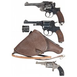 Three Hand Guns and Military Affects -A) Japanese Type 26 Double Action Revolver