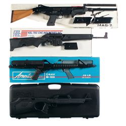 Three Rifles and One Shotgun -A) Techno Arms MAG-7 M1 Slide Action Shotgun with Box