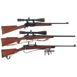 Three Long Guns -A) Browning Model 81 BLR Lever Action Rifle with Scope