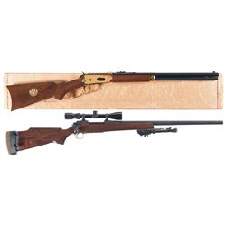 Two Long Guns -A) Winchester Model 94 Lone Star Commemorative Lever Action Carbine with Box