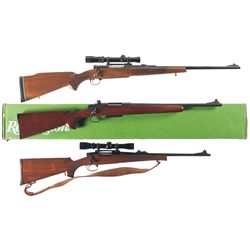 Three Bolt Action Rifles -A) Sears Model 53 Bolt Action Rifle with Scope