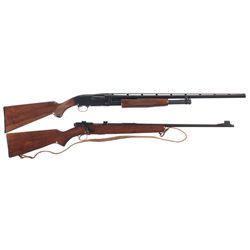 Two Long Guns -A) Browning Model 12 Slide Action Shotgun