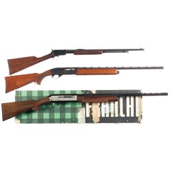 Two Semi Automatic Shotguns and One Slide Action Rifle -A) Remington Model 1100LW 28 Gauge Semi-Auto