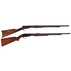 Two Winchester Rifles -A) Model 1890 Slide Action Rifle