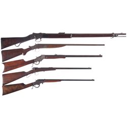 Five Long Guns -A) Enfield Mark IV-I Single Shot Rifle