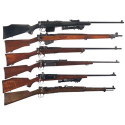 Six Bolt Action Rifles and Carbines -A) Ishapore Enfield Number 2A1 Bolt Action Rifle
