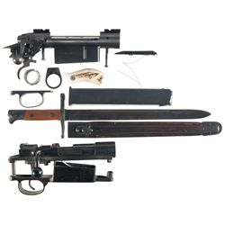 Two Bolt Action Rifles Receivers and Other Items -A) Savage Bolt Action Rifle Receiver