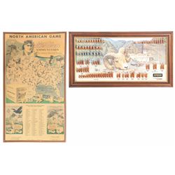 One Speer Bullet Board and One Framed Western Ammunition Poster