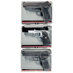 Three Cased Browning Semi-Automatic Pistols -A) Browning BDM Semi-Automatic Pistol