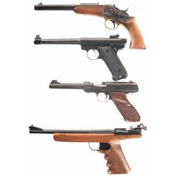 Four Pistols -A) Uberti Rolling Block Single Shot Pistol