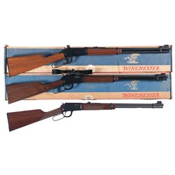 Three Winchester Lever Action Long Guns -A) Winchester Model 94 lever Action Carbine with Box