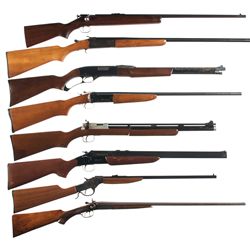 Seven Long Guns and One Air Rifle -A) Winchester Model 67 Single Shot Rifle