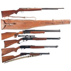 Five Long Guns -A) Remington Model 550-1 Semi-Automatic Rifle with Leather Case
